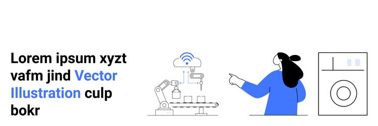 automation and smart home technology with ai vector image
