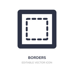 borders icon on white background simple element vector