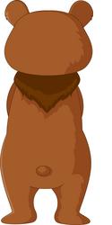 Cute brown bear cartoon posing Royalty Free Vector Image