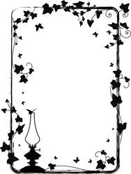 Ivy Branch with Kerosene Lamp vector image