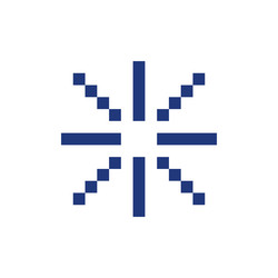 loading indicator pixelated rgb color ui icon vector image