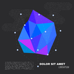 3d low polygon geometry background abstract vector