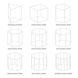 3d prisms template realistic with shadow vector image