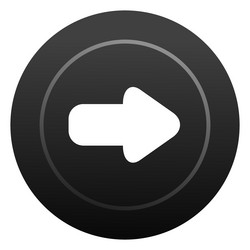 black arrow round button vector