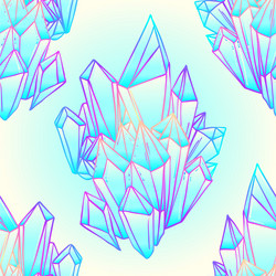 Crystal Gem Pattern - Geometric & Shiny vector image