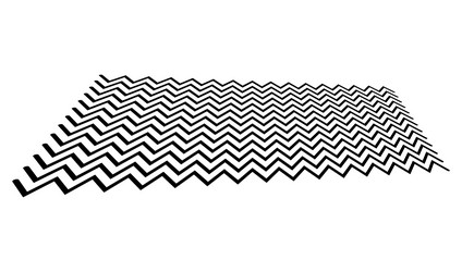 edgy zig-zag criss-cross lines in 3d perspective vector image