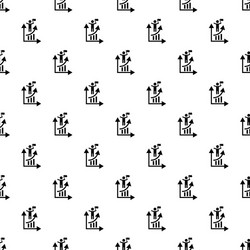 man grow up chart pattern seamless vector image