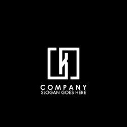 monogram logo k initial letter looping linked vector image