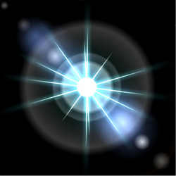 smooth light lines with lens effect vector image