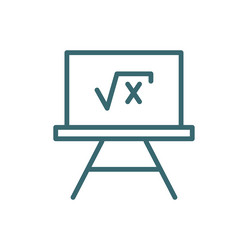 square root in class icon thin line vector