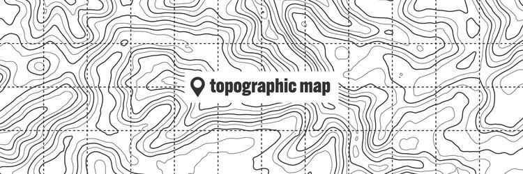 topographic map with contour lines geographic vector image