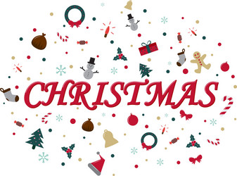 Christmas Icon Set Vector Image