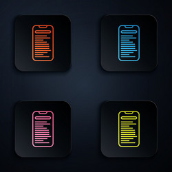 color neon line computer api interface icon vector image