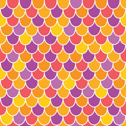 Colorful Seashell Scales Pattern vector image