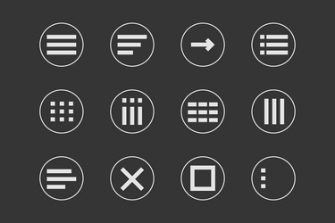 menu for apps and web hamburger dropdown vector image
