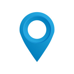 pin map icon in flat style gps navigation vector image