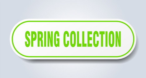 spring collection sign rounded isolated button vector image
