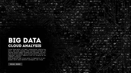 big data cloud computing blockchain visualiztion vector image