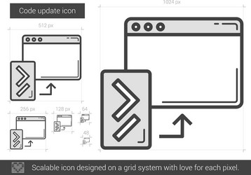 code update line icon vector image