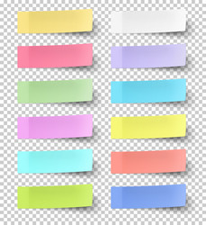 Colorful Sticky Notes on Transparent Background vector image