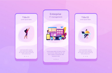 enterprise it management app interface template vector image