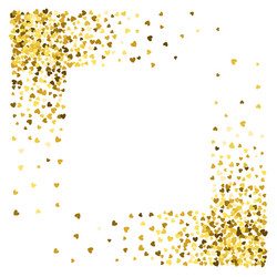 frame or border of random scatter hearts vector image