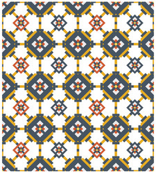 geometric print pattern on white background vector image