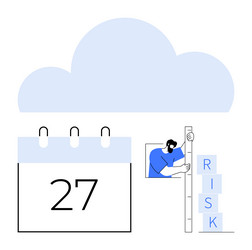 managing risk and scheduling with cloud-based vector image
