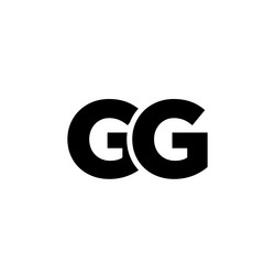 Minimalist GG Logo Template - Initial Monogram Vector Image