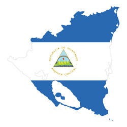 nicaragua country in central america set between vector