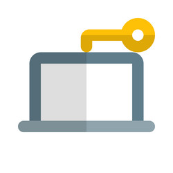 secure gateway system installed in laptop vector image