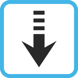 send down icon in a frame vector image