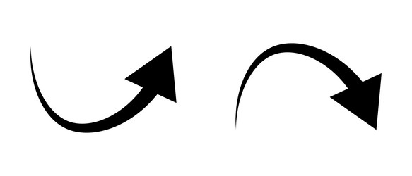 A set of ascending and descending arrows vector