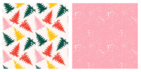 a set of seamless patterns with colored vector image