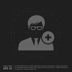 add user icon vector image