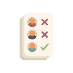 checklist with people icons showing selection vector image