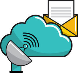 isolated web hosting design vector image