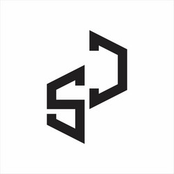 sc initial letters logo monogram with up to down vector image