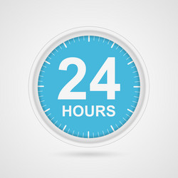 24 hours customer service icon vector