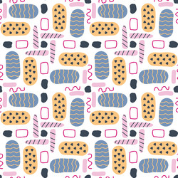 abstract seamless patterns with hand drawn vector image