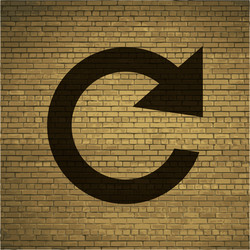 arrow update flat modern web button and space vector image