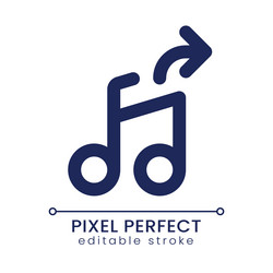 extract audio pixel perfect linear ui icon vector image
