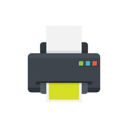 Printer icon in flat style office machine Vector Image
