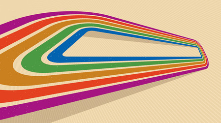 retro style abstract background with curve lines vector image