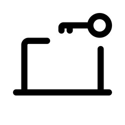 secure gateway system installed in laptop vector image