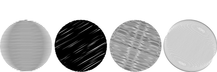 circle with scribble sketch doodle effect pattern vector image