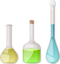lab flask set vector image