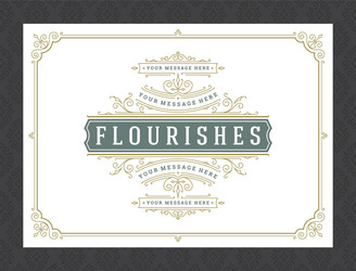 Ornate Floral Calligraphic Frame Vector Image