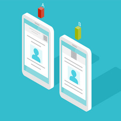a-b comparison split testing concept vector image