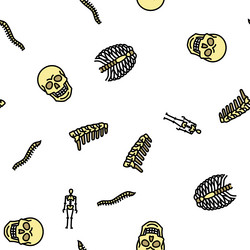 Bone human skeleton structure seamless Royalty Free Vector
